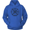 Worn Black Vegvisir Viking Compass HoodieT-shirtUnisex HoodieRoyal BlueS