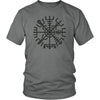 Worn Black Vegvisir Viking Compass T-ShirtT-shirtDistrict Unisex ShirtGreyS