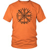 Worn Black Vegvisir Viking Compass T-ShirtT-shirtDistrict Unisex ShirtOrangeS