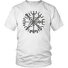 Worn Black Vegvisir Viking Compass T-ShirtT-shirtDistrict Unisex ShirtWhiteS