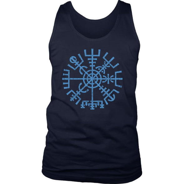 Worn Blue Norse Vegvisir Mens Tank TopT-shirtDistrict Mens TankNavyS