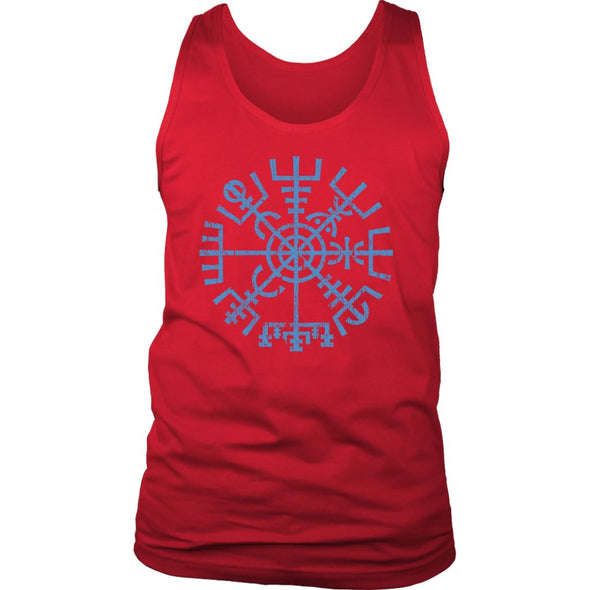 Worn Blue Norse Vegvisir Mens Tank TopT-shirtDistrict Mens TankRedS