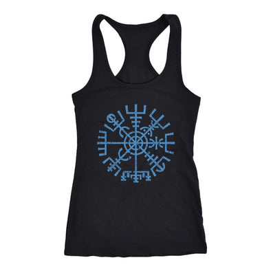 Worn Blue Norse Vegvisir Racerback Tank TopT-shirtNext Level Racerback TankBlackXS