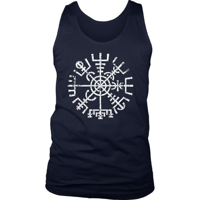 Worn Vegvisir Compass Mens Tank TopT-shirtDistrict Mens TankNavyS