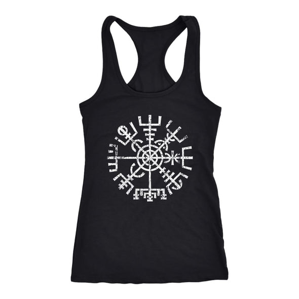 Worn Vegvisir Compass Racerback Tank TopT-shirtNext Level Racerback TankBlackXS