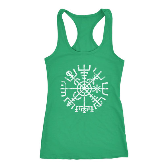 Worn Vegvisir Compass Racerback Tank TopT-shirtNext Level Racerback TankKellyXS