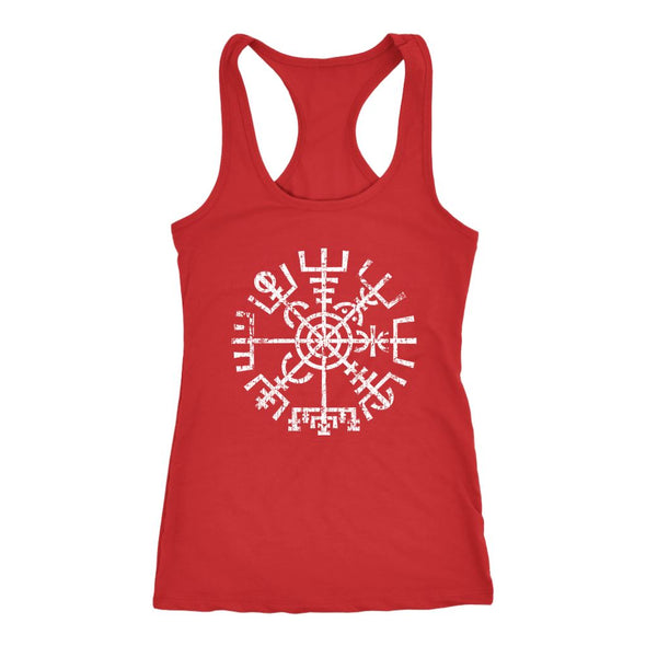 Worn Vegvisir Compass Racerback Tank TopT-shirtNext Level Racerback TankRedXS