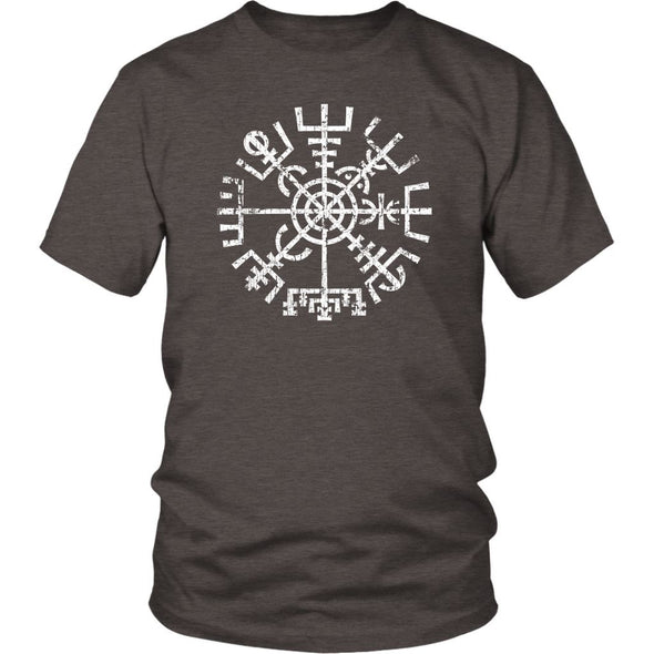 Worn Vegvisir Viking Compass T-ShirtT-shirtDistrict Unisex ShirtHeather BrownS