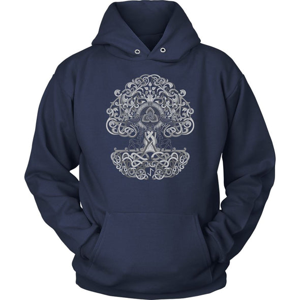 Yggdrasil Knotwork HoodieT-shirtUnisex HoodieNavyS