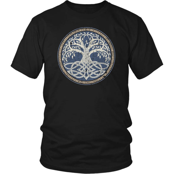 Yggdrasil Knotwork Runes ShirtT-shirtDistrict Unisex ShirtBlackS