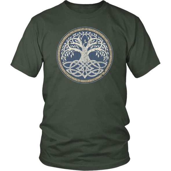 Yggdrasil Knotwork Runes ShirtT-shirtDistrict Unisex ShirtOliveS