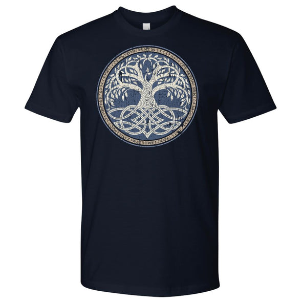 Yggdrasil Knotwork Runes T-ShirtT-shirtNext Level Mens ShirtNavyS