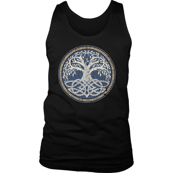 Yggdrasil Knotwork Runes Tank TopT-shirtDistrict Mens TankBlackS