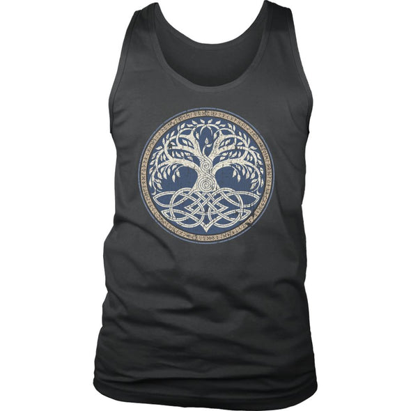 Yggdrasil Knotwork Runes Tank TopT-shirtDistrict Mens TankCharcoalS