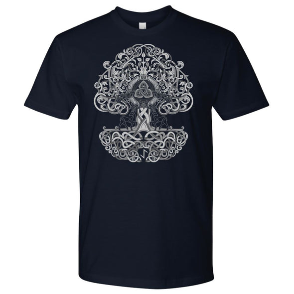 Yggdrasil Knotwork T-ShirtT-shirtNext Level Mens ShirtNavyS