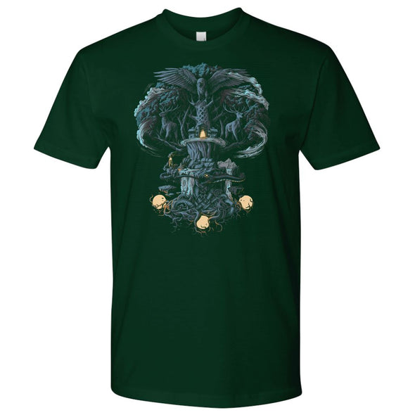 Yggdrasil Nordic Mythology Tree of Life T-ShirtT-shirtNext Level Mens ShirtForest GreenS