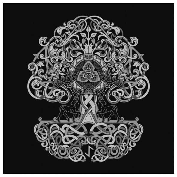 Yggdrasil Norse Pagan Knotwork Square Canvas Wall ArtCanvas Wall Art 28 x 8