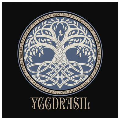 Yggdrasil Norse Pagan Square Canvas ArtCanvas Wall Art 28 x 8