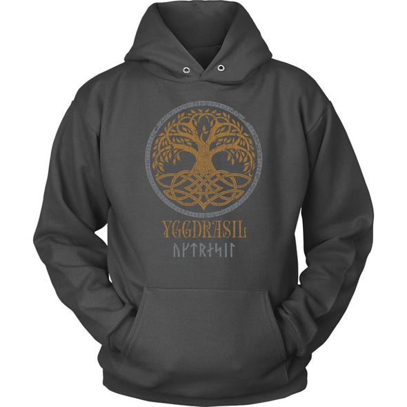 Yggdrasil Norse Runes HoodieT-shirtUnisex HoodieCharcoalS