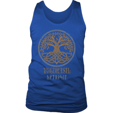 Yggdrasil Norse Runes Tank TopT-shirtDistrict Mens TankRoyal BlueS