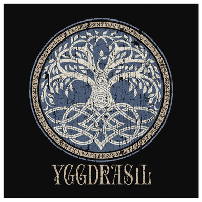 Yggdrasil Pagan Norse Square Canvas ArtCanvas Wall Art 28 x 8