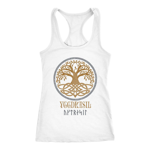 Yggdrasil Pagan Racerback TankT-shirtNext Level Racerback TankWhiteXS