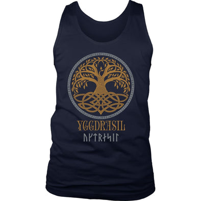 Yggdrasil Pagan Tank TopT-shirtDistrict Mens TankNavyS