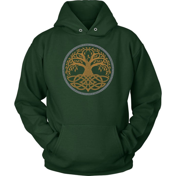 Yggdrasil Pagan Viking HoodieT-shirtUnisex HoodieDark GreenS