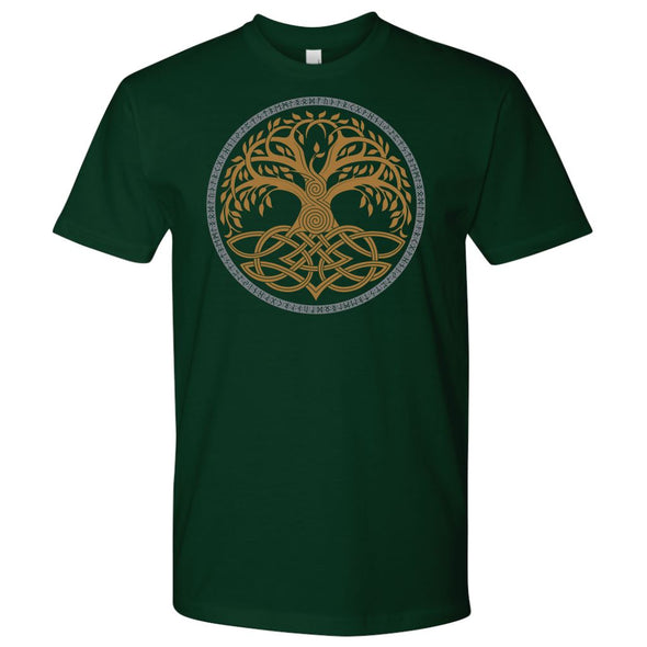 Yggdrasil Pagan Viking T-ShirtT-shirtNext Level Mens ShirtForest GreenS