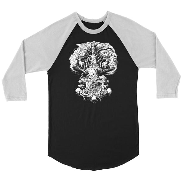 Yggdrasil Raglan ShirtT-shirtCanvas Unisex 3/4 RaglanBlack/WhiteS