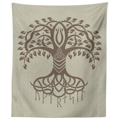 Yggdrasil Tree of Life Norse Runes Wall TapestryTapestries60" x 50"